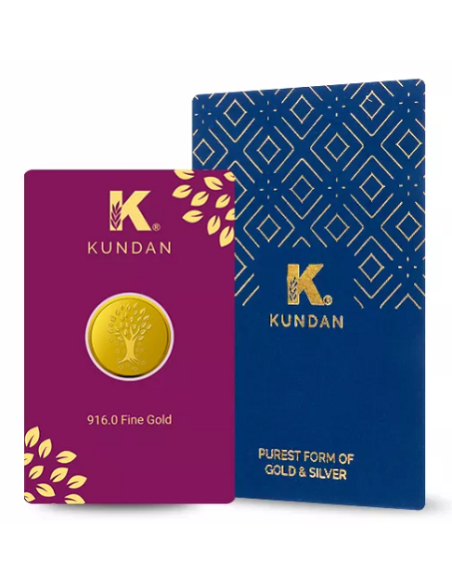 Buy Kundan Kalpataru Gold Coin Of 4 Grams in 22 Karat  916 Purity