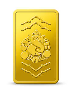 Buy Kundan Ganesha Gold Bar Of 2 Grams  Gold 24 Karat in 999.9 Purity