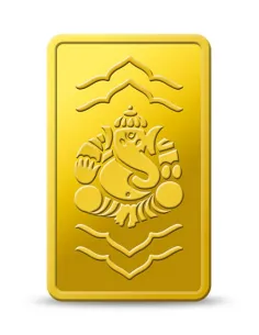 Buy Kundan Ganesha Gold Bar Of 2 Grams  Gold 24 Karat in 999.9 Purity