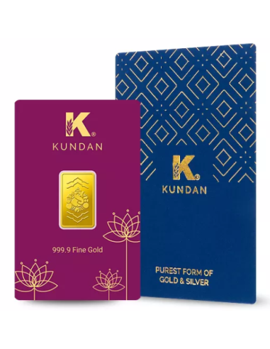 Buy Kundan Ganesha Gold Bar Of 2 Grams  Gold 24 Karat in 999.9 Purity