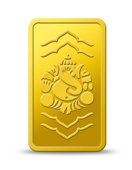 Buy 5 Gram Ganesha Gold Bar 24 Karat in 999.9 Purity I CoinBazaar