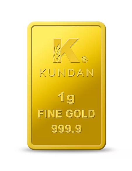 Buy Kundan 1 Grams in 24 Karat  999.9 Gold Bar I CoinBazaar