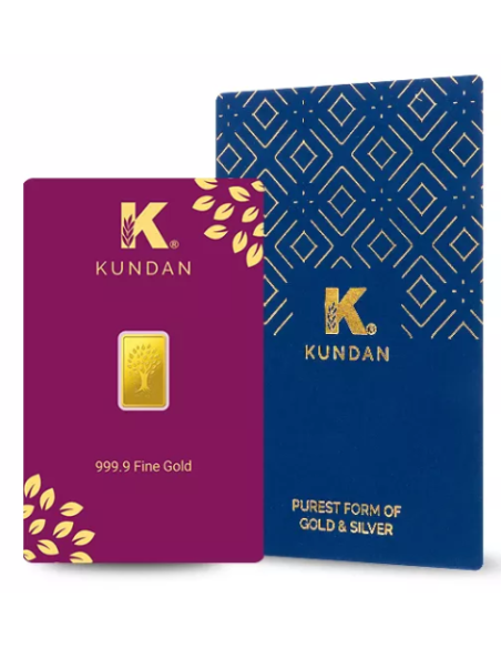 Buy Kundan 1 Grams in 24 Karat  999.9 Gold Bar I CoinBazaar