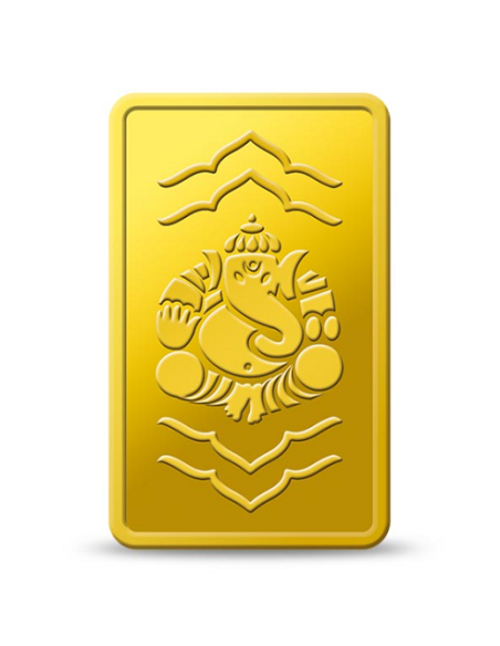 Buy Ganesha Gold Bar Of 1 Grams in 24 Karat  999.9 Purity I CoinBazaar