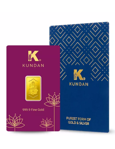 Buy Kundan Ganesha Gold Bar Of 2 Grams  Gold 24 Karat in 999.9 Purity