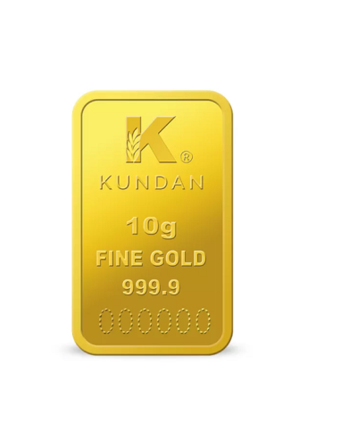 Buy Kundan Lakshmi Gold Bar Of 10 Grams Gold  in 24 Karat I CoinBazaar