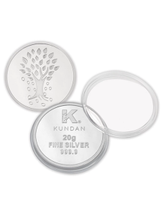 Kundan Kalpataru Tree Silver Coin Of 20 Gram in 999 Purity / Fineness in Certi Card