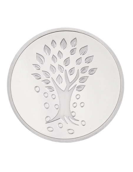 Kundan Kalpataru Tree Silver Coin Of 50 Gram in 9999 Purity / Fineness in Certi Card