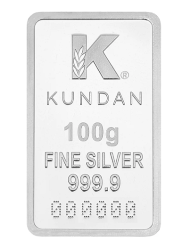 Kundan Kalpataru Tree Color Silver Bar Of 100 Gram in 999.9 Purity / Fineness in Certi Card