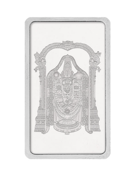 Kundan Tirupati Balaji Silver Bar of 20 Gram in 999 Purity / Fineness in Certi Card