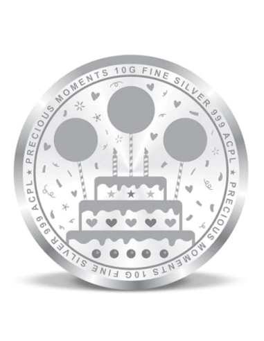 Precious Moments Happy Birthday  Silver Coin Of 10 Gram in 999 Purity