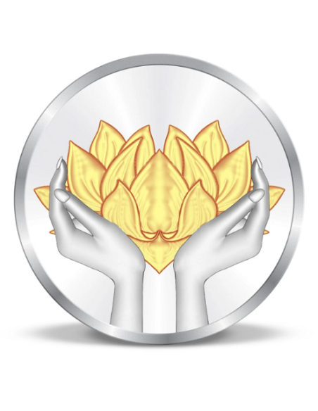 Precious Moments Color Lotus BIS Hallmarked Silver Coin Of 10 Gram in 999 Purity / Fineness By ACPL