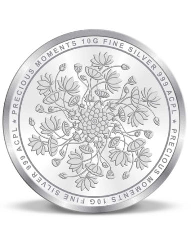 Precious Moments Color Lotus BIS Hallmarked Silver Coin Of 20 Gram in 999 Purity / Fineness By ACPL