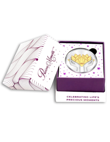 Precious Moments Color Lotus BIS Hallmarked Silver Coin Of 20 Gram in 999 Purity / Fineness By ACPL