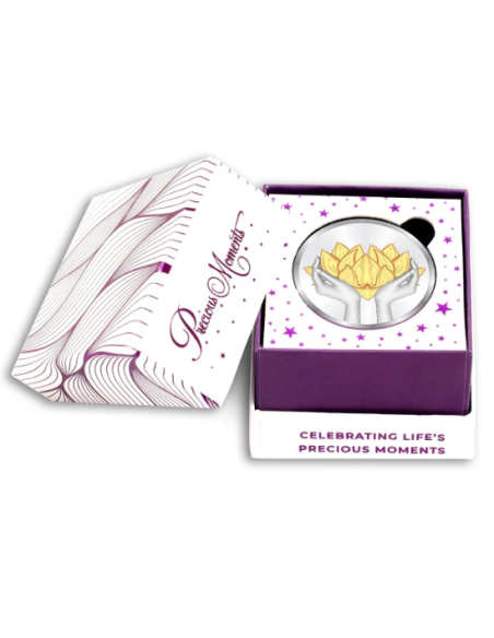 Precious Moments Color Lotus BIS Hallmarked Silver Coin Of 20 Gram in 999 Purity / Fineness By ACPL