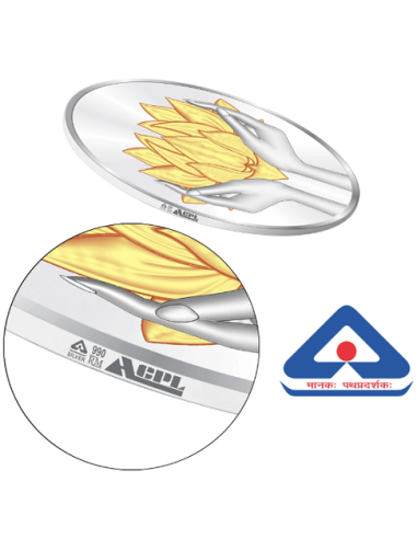 Precious Moments Color Lotus BIS Hallmarked Silver Coin Of 20 Gram in 999 Purity / Fineness By ACPL