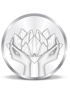 Precious Moments Lotus BIS Hallmarked Silver Coin Of 10 Gram in 999 Purity / Fineness By ACPL