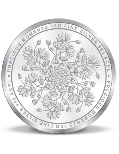 Precious Moments Lotus BIS Hallmarked Silver Coin Of 20 Gram in 999 Purity / Fineness By ACPL