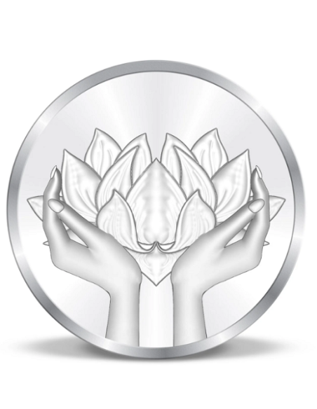 Precious Moments Lotus BIS Hallmarked Silver Coin Of 20 Gram in 999 Purity / Fineness By ACPL