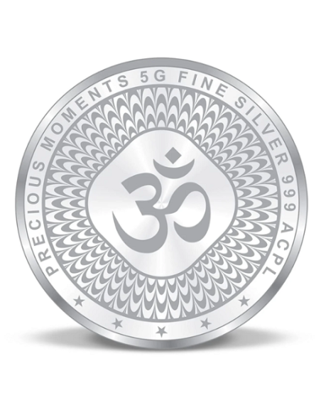 Precious Moments BIS Hallmarked Trimurti Silver Coin Of 5 Gram in 999 Purity / Fineness by ACPL