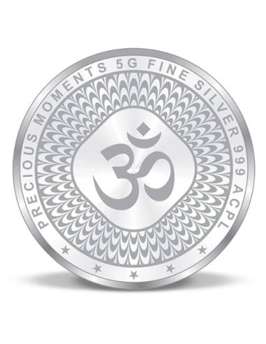 Precious Moments BIS Hallmarked Trimurti Silver Coin Of 50 Gram in 999 Purity / Fineness by ACPL