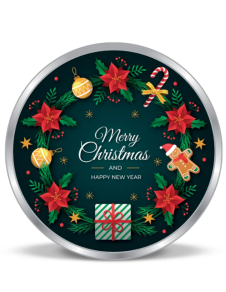 Precious Moments BIS Hallmarked Colorful Christmas Silver Coin Of 10 Gram in 999 Purity / Fineness by ACPL