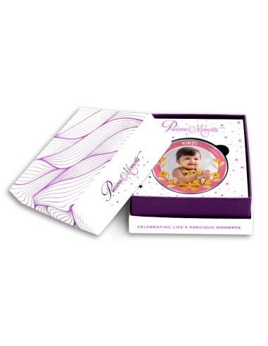 Precious Moments Personalised BIS Hallmarked New Born Baby Girl Silver Coin Of 50 Gram in 999 Purity / Fineness by ACPL