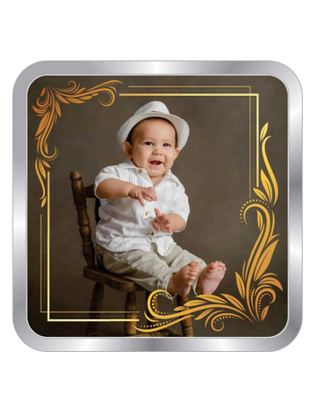 New Born Baby Boy Silver Coin Of 10 Gram in 999 Purity / Fineness by A