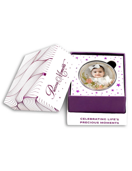Precious Moments Personalised BIS Hallmarked New Born Baby Girl Silver