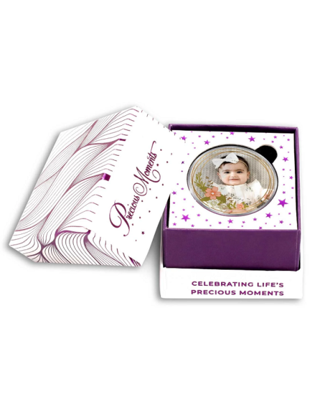 Precious Moments Personalised BIS Hallmarked New Born Baby Girl Silver