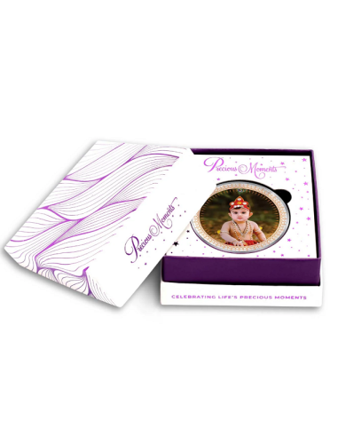 Precious Moments Personalised BIS Hallmarked New Born Baby Boy Silver Coin Of 20 Gram in 999 Purity / Fineness by ACPL