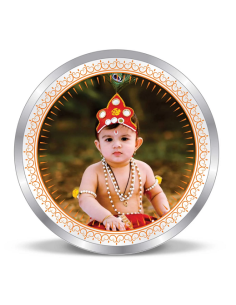 Precious Moments Personalised BIS Hallmarked New Born Baby Boy Silver Coin Of 20 Gram in 999 Purity / Fineness by ACPL
