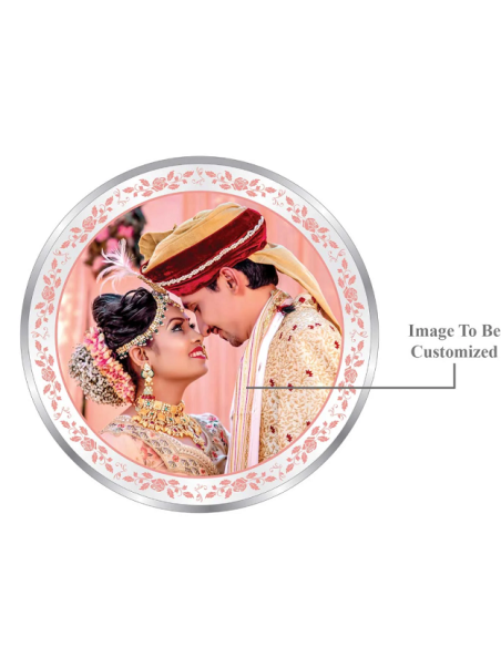 Precious Moments Personalised BIS Hallmarked Wedding Anniversary Silver Coin Of 10 Gram in 999 Purity / Fineness By ACPL