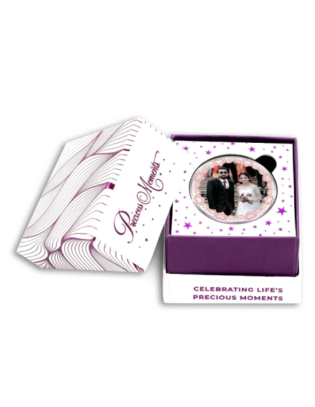 Precious Moments Personalised BIS Hallmarked Wedding Anniversary Silver Coin Of 20 Gram in 999 Purity / Fineness By ACPL