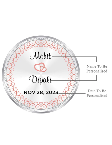Precious Moments Personalised BIS Hallmarked Wedding Anniversary Silve