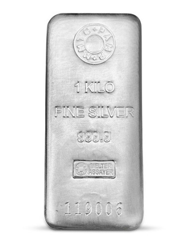 MMTC-PAMP Ingot Silver Casted Bar Of 1 Kg in 24 Karat 999.9 Purity / F