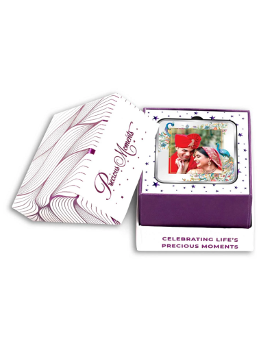 Precious Moments Personalised BIS Hallmarked Wedding Anniversary Silver Coin Of 10 Gram in 999 Purity / Fineness By ACPL