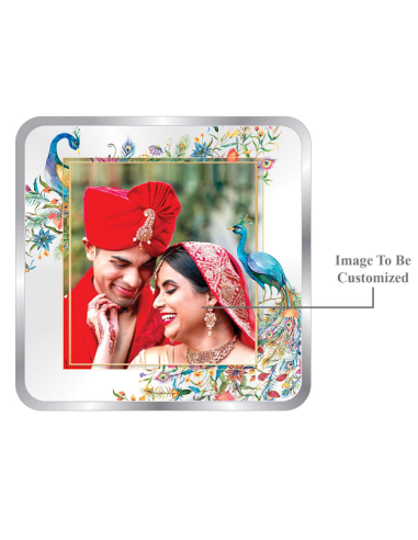 Precious Moments Personalised BIS Hallmarked Wedding Anniversary Silver Coin Of 20 Gram in 999 Purity / Fineness By ACPL