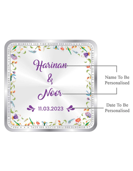 Precious Moments Personalised BIS Hallmarked Wedding Anniversary Silve