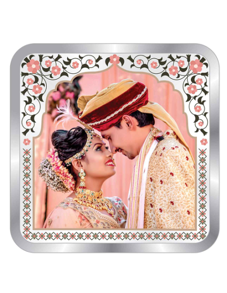 Precious Moments Personalised BIS Hallmarked Wedding Anniversary Silver Coin Of 10 Gram in 999 Purity / Fineness By ACPL