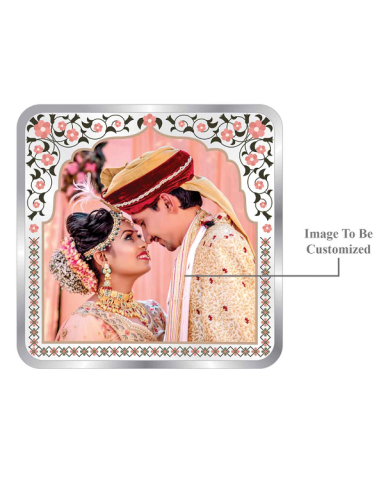 Precious Moments Personalised BIS Hallmarked Wedding Anniversary Silver Coin Of 10 Gram in 999 Purity / Fineness By ACPL