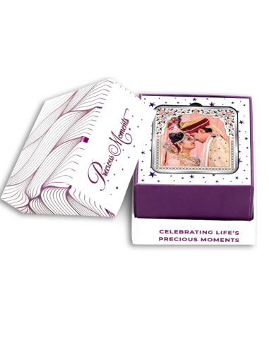 Precious Moments Personalised BIS Hallmarked Wedding Anniversary Silver Coin Of 20 Gram in 999 Purity / Fineness By ACPL
