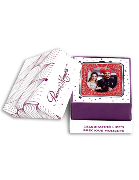 Precious Moments Personalised BIS Hallmarked Wedding Anniversary Silver Coin Of 10 Gram in 999 Purity / Fineness By ACPL