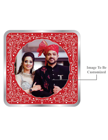 Precious Moments Personalised BIS Hallmarked Wedding Anniversary Silver Coin Of 20 Gram in 999 Purity / Fineness By ACPL