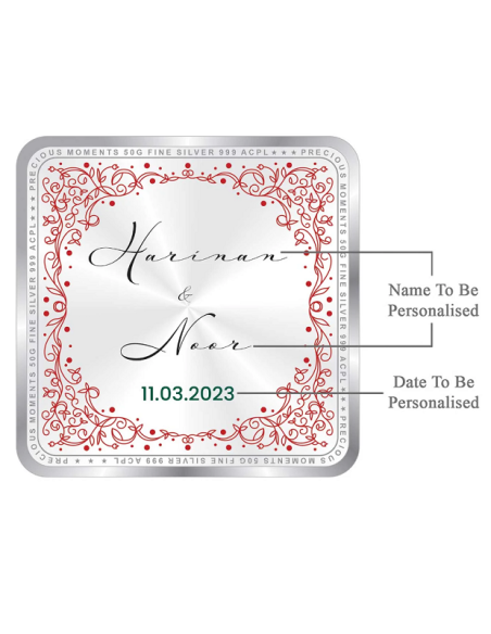 Precious Moments Personalised BIS Hallmarked Wedding Anniversary Silve