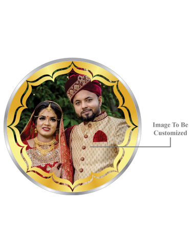 Precious Moments Personalised BIS Hallmarked Wedding Anniversary Silver Coin Of 10 Gram in 999 Purity / Fineness By ACPL