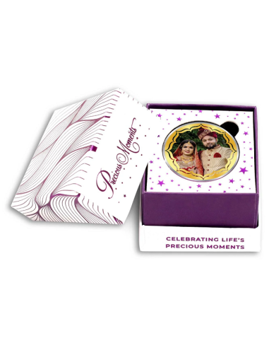 Precious Moments Personalised BIS Hallmarked Wedding Anniversary Silver Coin Of 10 Gram in 999 Purity / Fineness By ACPL