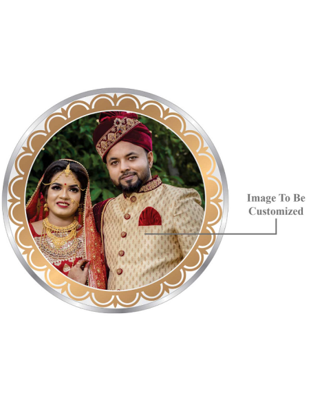 Precious Moments Personalised BIS Hallmarked Wedding Anniversary Silver Coin Of 20 Gram in 999 Purity / Fineness By ACPL