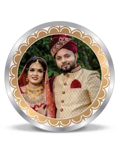 Precious Moments Personalised BIS Hallmarked Wedding Anniversary Silver Coin Of 20 Gram in 999 Purity / Fineness By ACPL