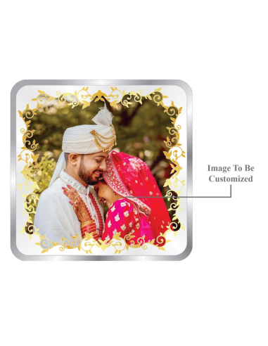 Precious Moments Personalised BIS Hallmarked Wedding Anniversary Silver Coin Of 10 Gram in 999 Purity / Fineness By ACPL